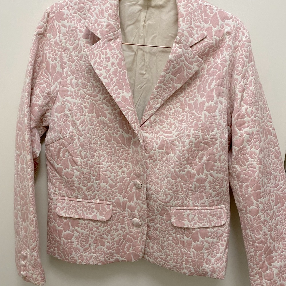 Women's Pink Floral Quilted Jacket